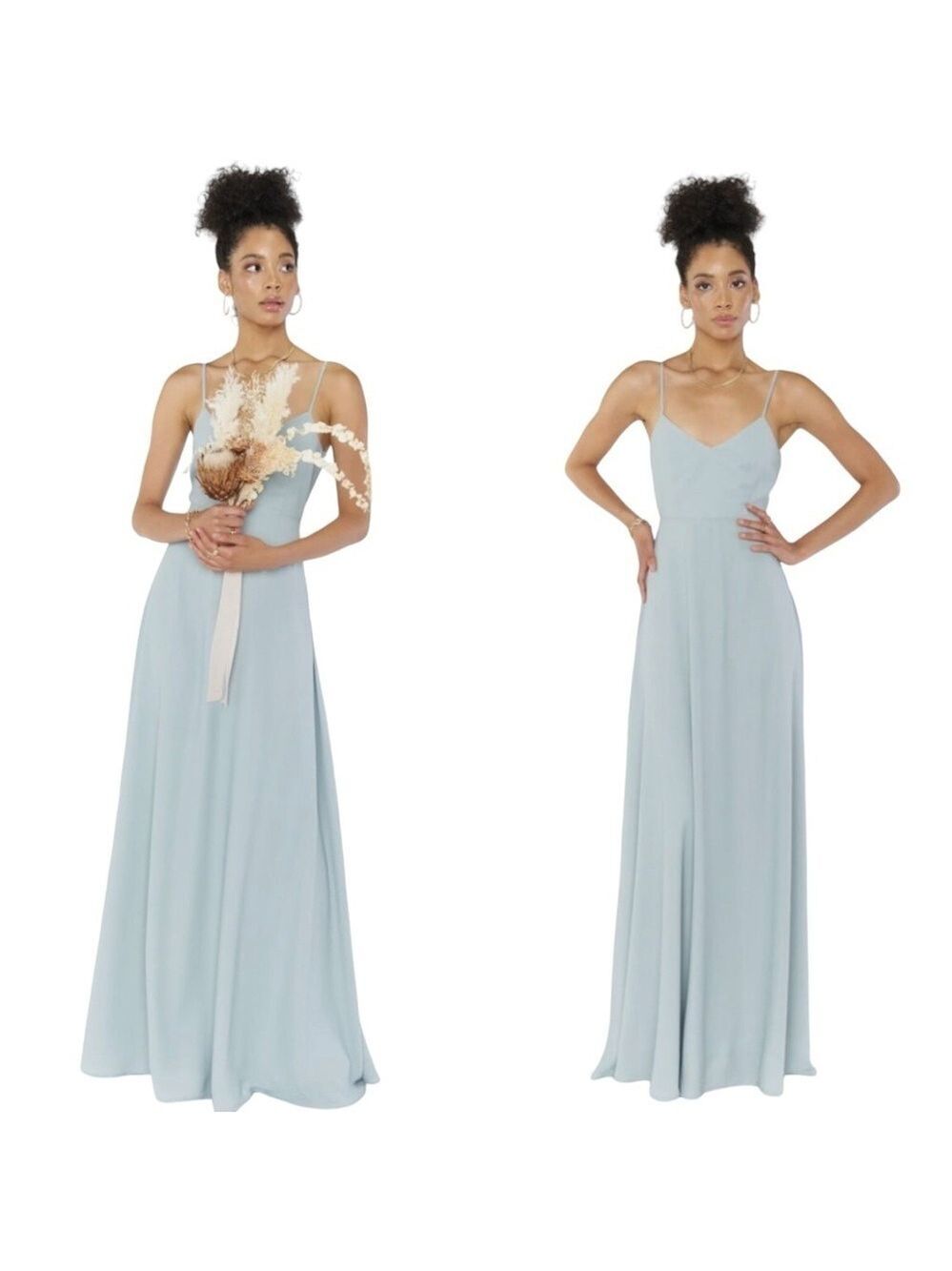 Show Me Your Mumu Faith Maxi Dress in Silver Sage Crisp Princess Cut Size Medium